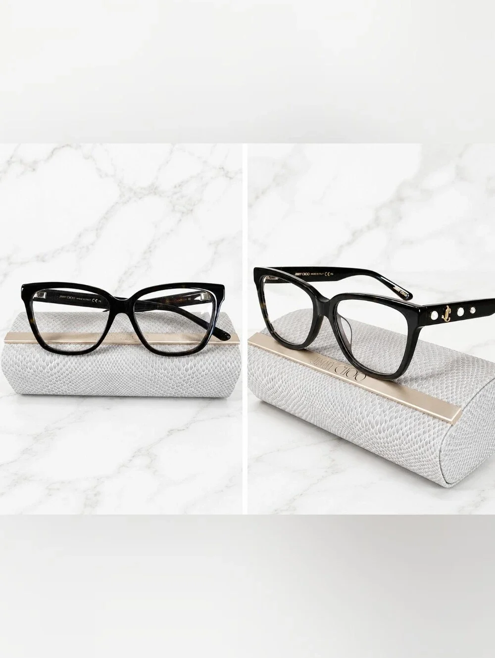 Jimmy Choo Tortoiseshell Cat-Eye Optical Glasses